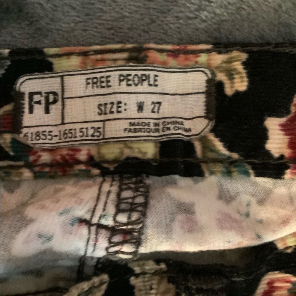 Free People colorful corduroyed pants, size 27 - Picture 5 of 7